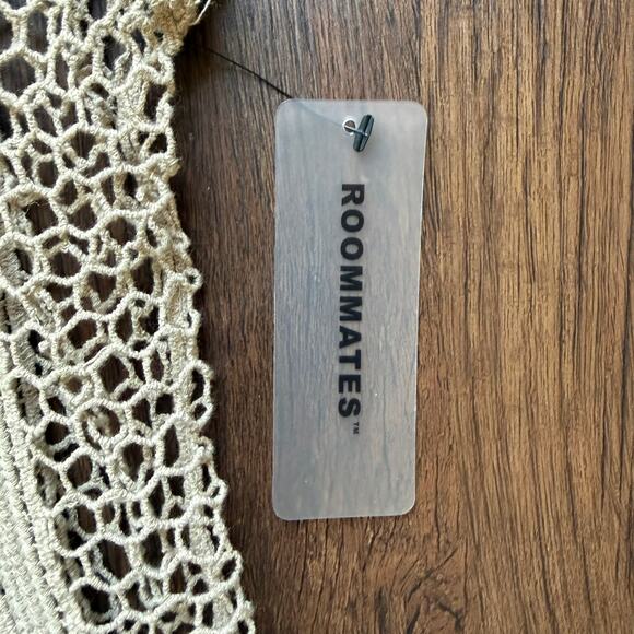 Boho Lace 100% Cotton Crochet Top NWT Spring Summer Style Large Hippie - Picture 6 of 9